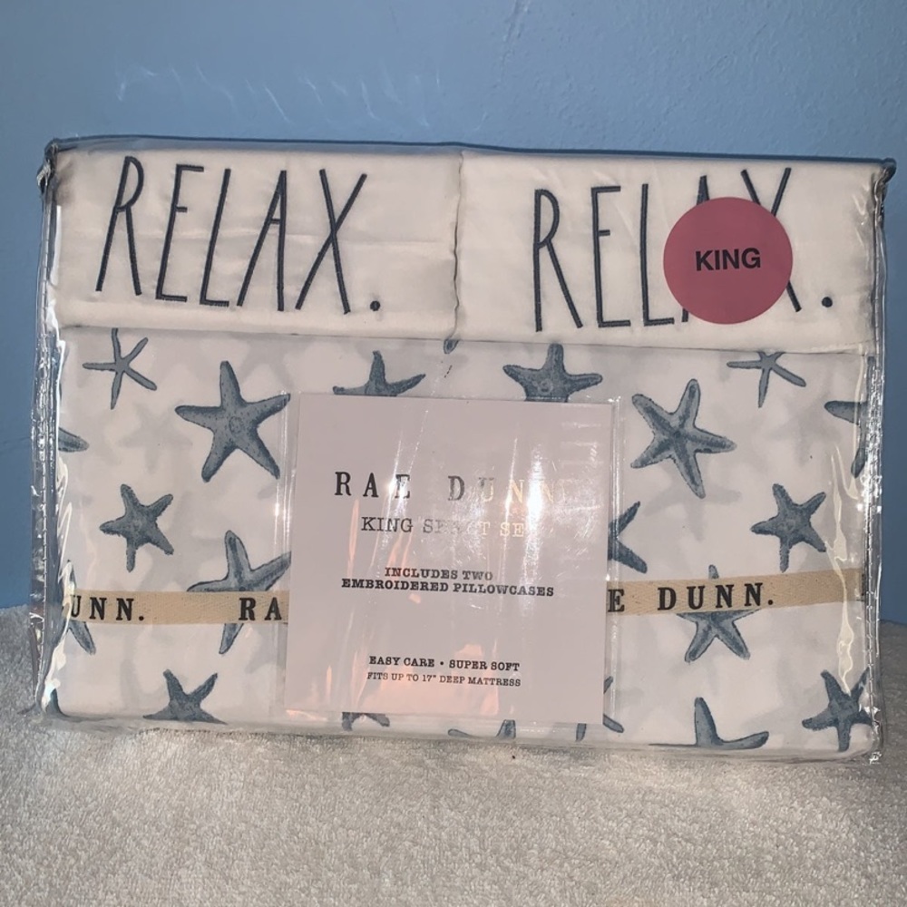 COPY - Rae Dunn king sheets set Relax